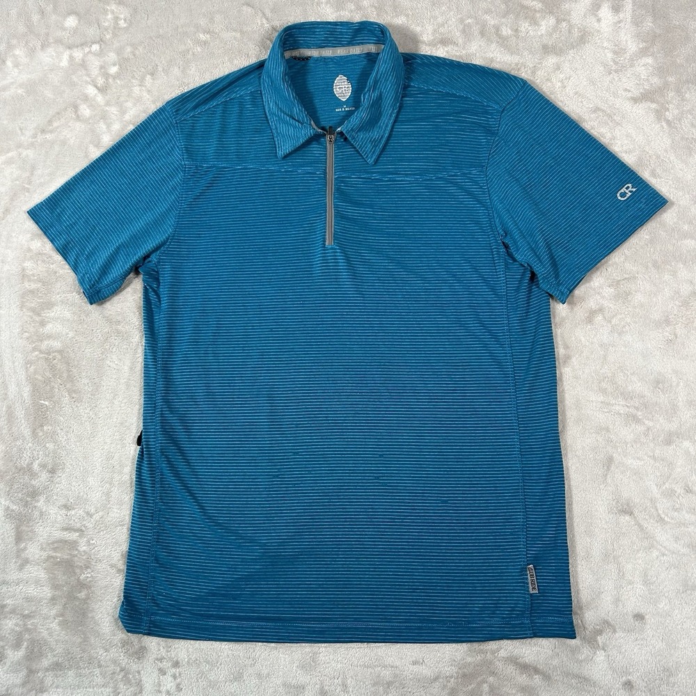 Club Ride Shirt Mens Medium Blue 1/4 Zip Cycling Jersey Zip Pocket Stretch Biker